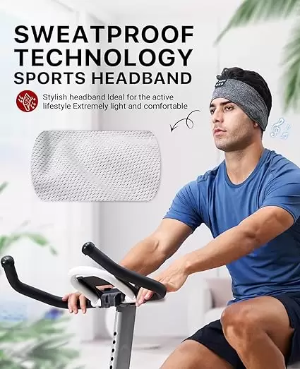 Perytong Sleep Headphones Wireless, Bluetooth Sports Headband Headphones with Ultra-Thin HD Stereo Speakers Perfect for Sleeping,Workout,Jogging,Yoga,Insomnia, Air Travel, Meditation - Image 2
