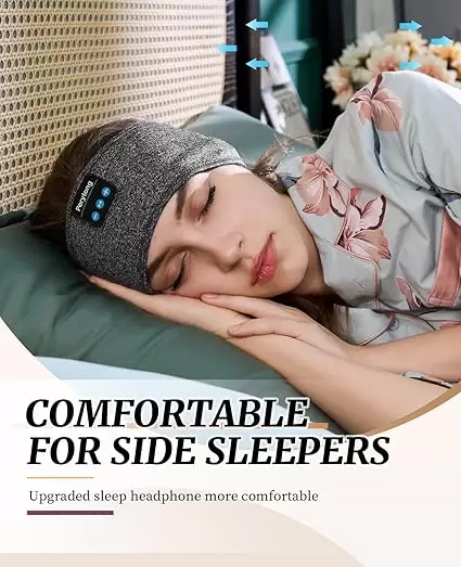 Perytong Sleep Headphones Wireless, Bluetooth Sports Headband Headphones with Ultra-Thin HD Stereo Speakers Perfect for Sleeping,Workout,Jogging,Yoga,Insomnia, Air Travel, Meditation - Image 3