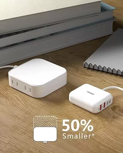 8-Port USB Charger, Multi-Port Travel USB C Charger, Mini Charging Station with USB C and USB A Ports, Charging Station Block for Traveling, Camping Compatible with Phone, Earbud (White) - Image 2