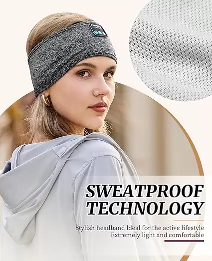Perytong Sleep Headphones Wireless, Bluetooth Sports Headband Headphones with Ultra-Thin HD Stereo Speakers Perfect for Sleeping,Workout,Jogging,Yoga,Insomnia, Air Travel, Meditation - Image 4